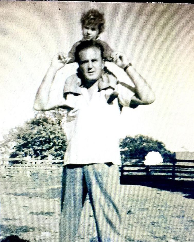 Sérgio Porto com sua filha mais velha, Laura Porto.