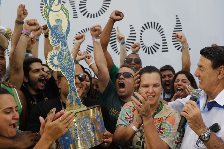 22.02.2023-Imperatriz Leopoldinense é campeã do Grupo Especial do Carnaval do Rio de Janeiro 2023. Foto: Fernando Frazão/Agência Brasil