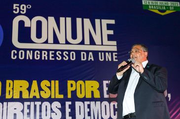 Brasília (DF), 12/07/2023 - Ministro da Justiça, Flávio Dino participa da abertura do 59º Congresso da UNE. Foto: Wilson Dias/Agência Brasil