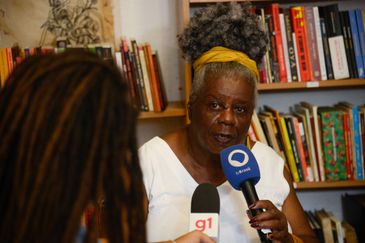 Rio de Janeiro (RJ), 20/03/2024 – A professora e escritora, Conceição Evaristo durante lançamento da Cátedra Pequena África, na sua Casa Escrevivência, na zona portuária da capital fluminense. Foto: Tomaz Silva/Agência Brasil