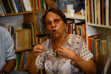 Rio de Janeiro (RJ), 20/03/2024 – A poetisa Leda Maria Martins durante lançamento da Cátedra Pequena África, na Casa Escrevivência Conceição Evaristo, na zona portuária da capital fluminense. Foto: Tomaz Silva/Agência Brasil